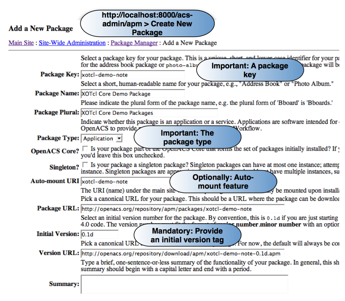 Steps for the package manager