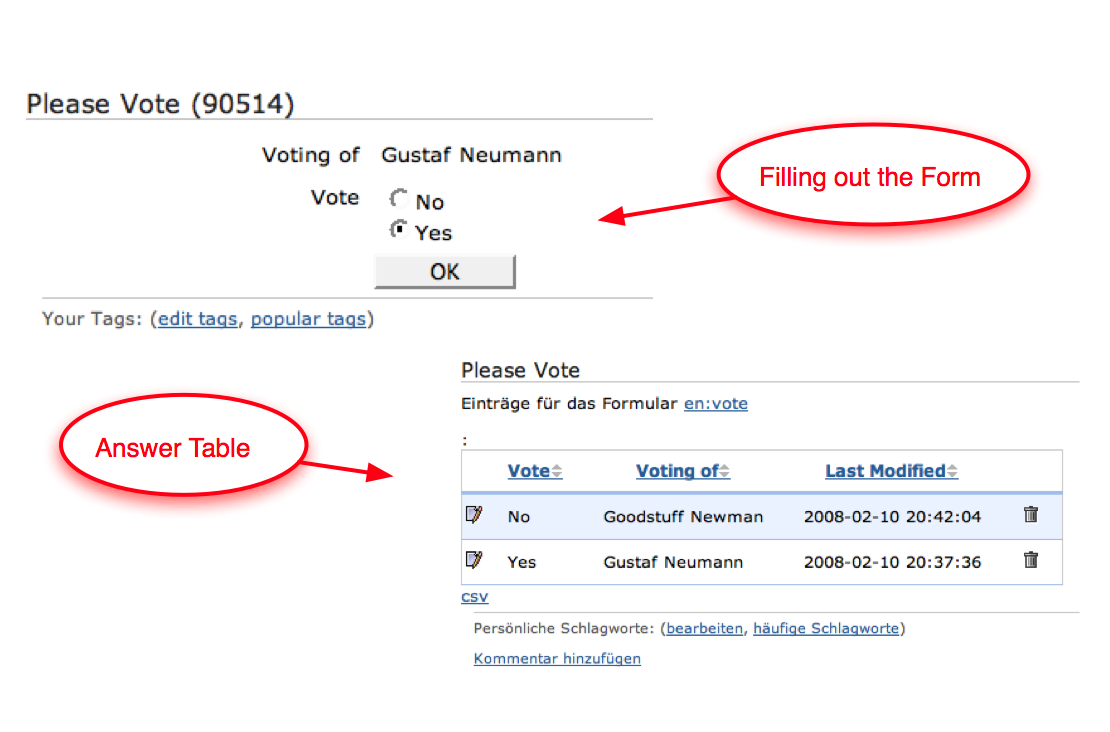 Screenshot of Form